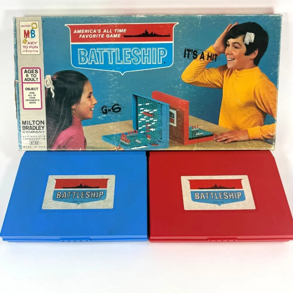Battleship Milton Bradley 1971 Classic Strategy Board Game Kids Complete